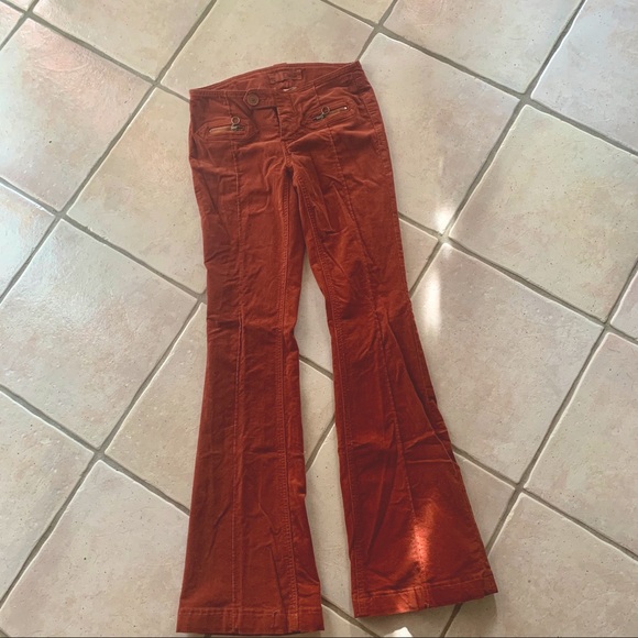 Modcloth Pants - Modcloth Orange Bell Bottom Corduroys Size 25 ✌🏻